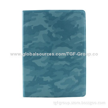 Camouflage Pattern Leather Case for iPad 5, Different Angles Stand